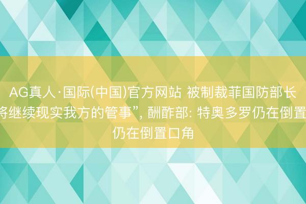 AG真人·国际(中国)官方网站 被制裁菲国防部长称“将继续现实我方的管事”, 酬酢部: 特奥多罗仍在倒置口角