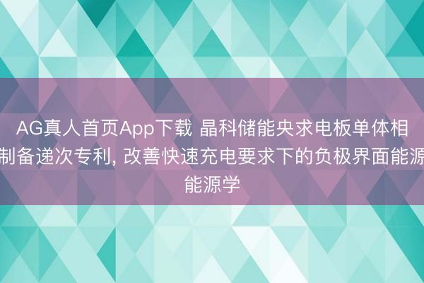 AG真人首页App下载 晶科储能央求电板单体相称制备递次专利， 改善快速充电要求下的负极界面能源学